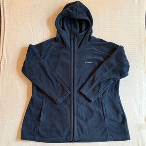 Columbia Women's Navy Hooded Fleece Jacket Size 3X
